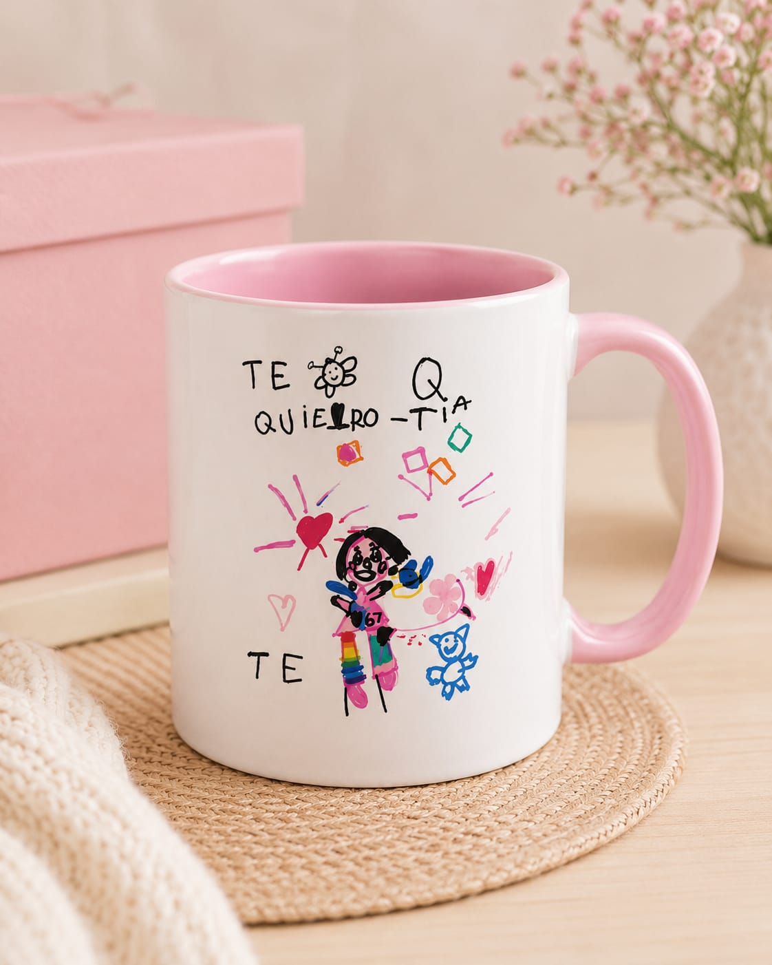 Taza personalizada con dibujo infantil